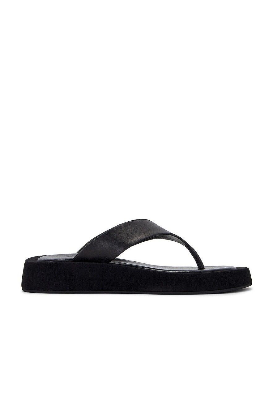 Tony Bianco Ives Sandal in Black Como platform sandal suede leather flip flop